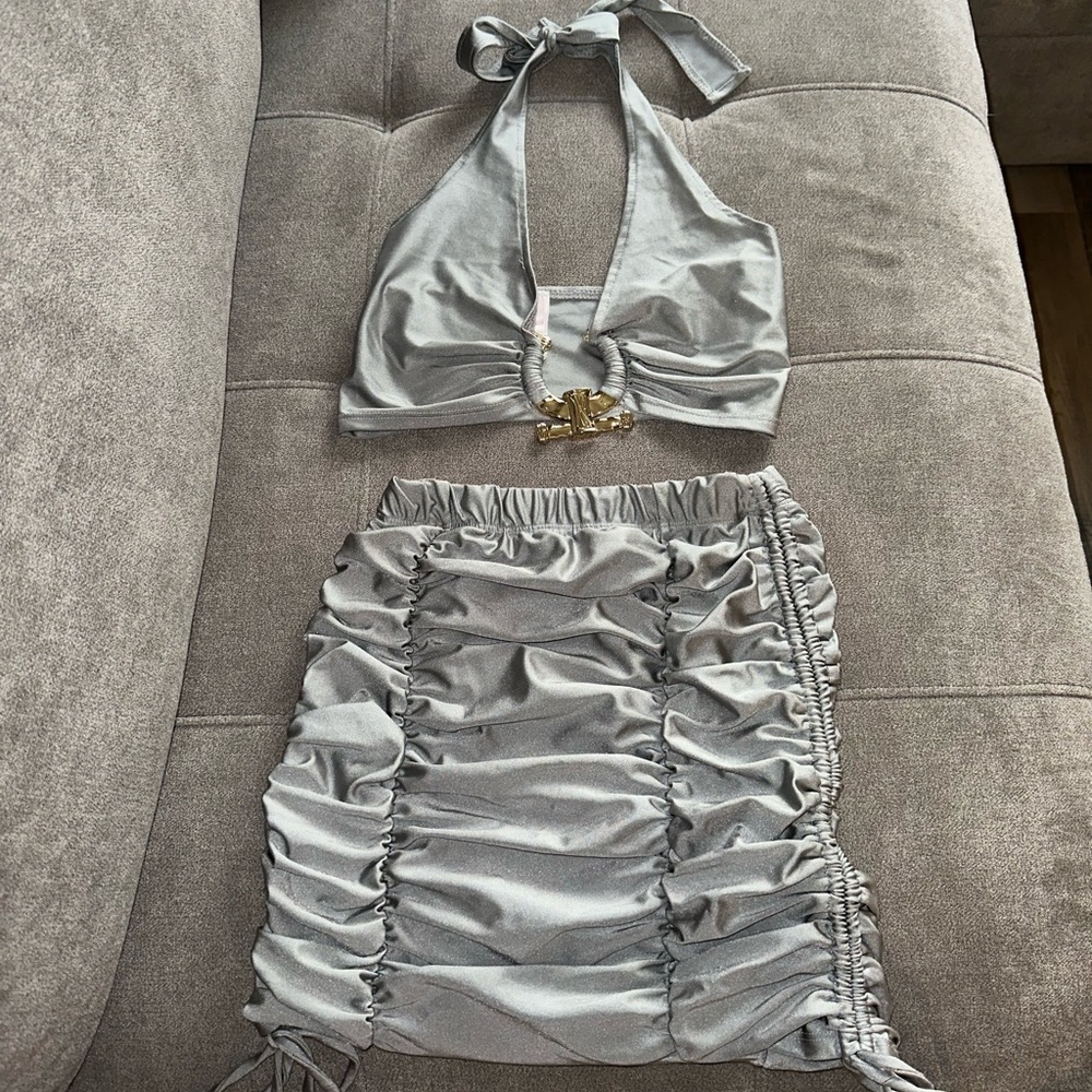 2 PIECE SKIRT & BRALETTE SET